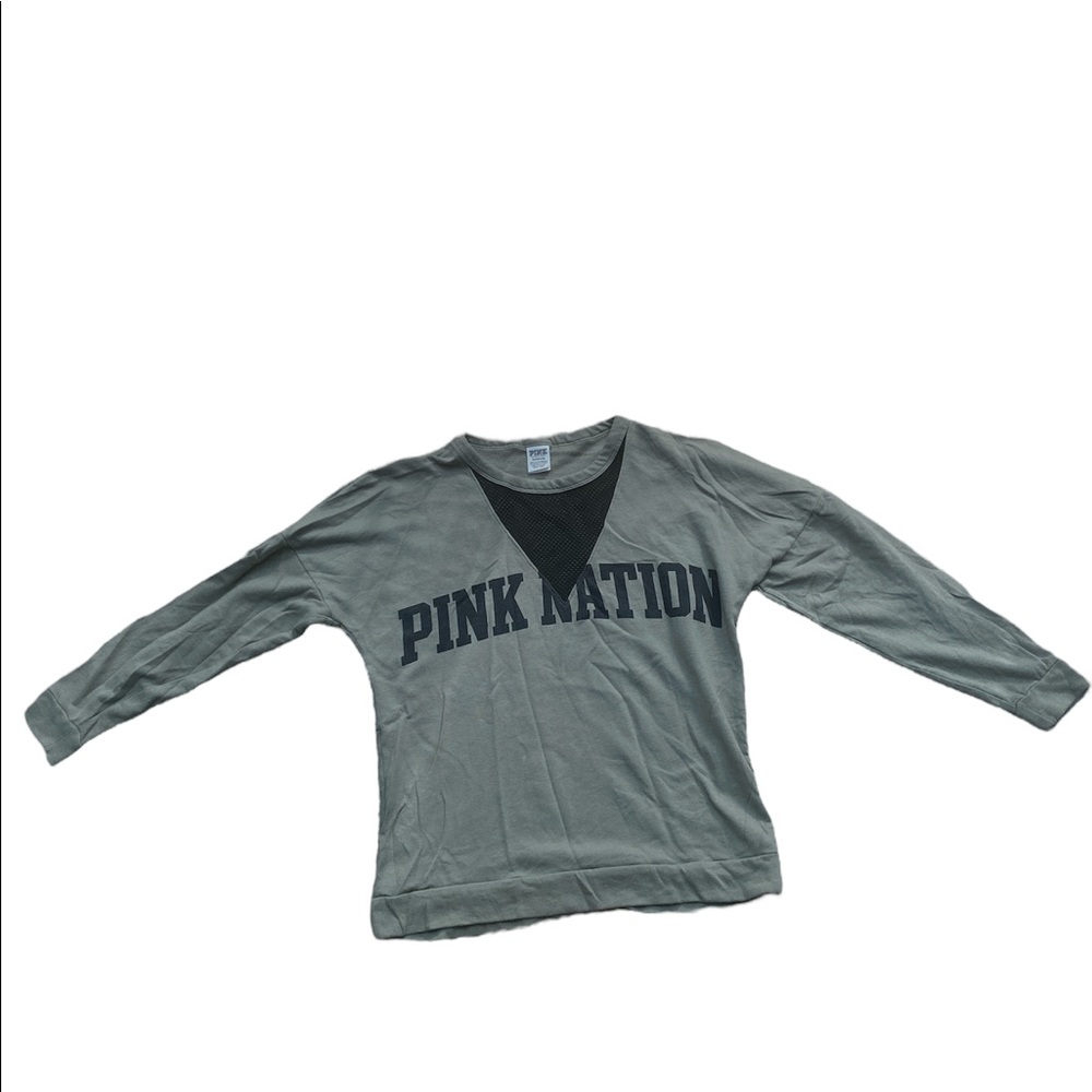 VICTORIAS SECRET PINKNATION MESH LNG SLVE Shirt